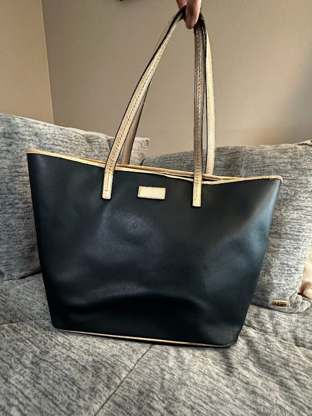 Coach Park Metro Tote - Black Saffiano Leather